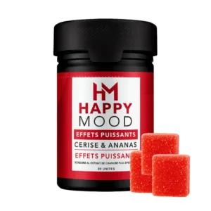 Gummies Delta 9 THC 5mg - CBD 25mg - Cerise Ananas - HAPPY MOOD